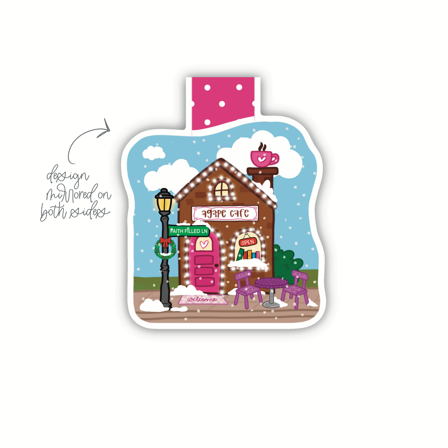 "Agape Cafe" - XMAS Magnetic Bookmark