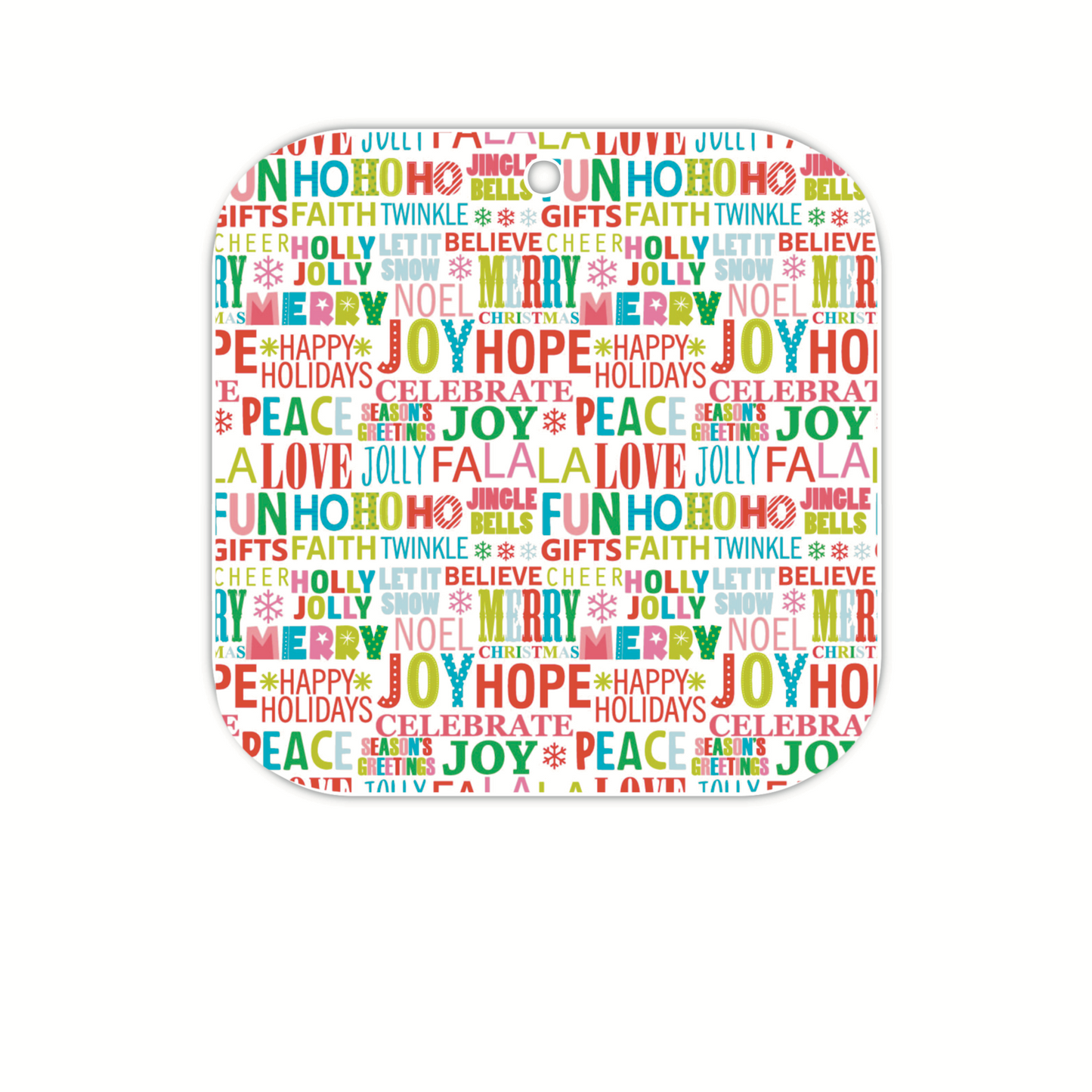 Christmas Words RED (tag)