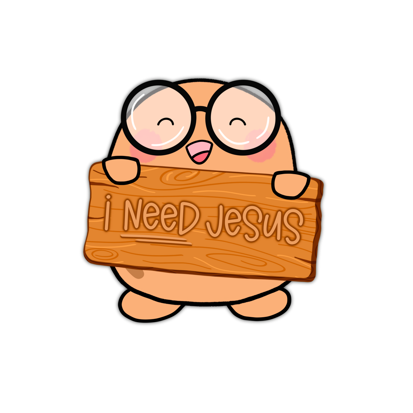 I Need Jesus Wood Sign (acrylic magnet)