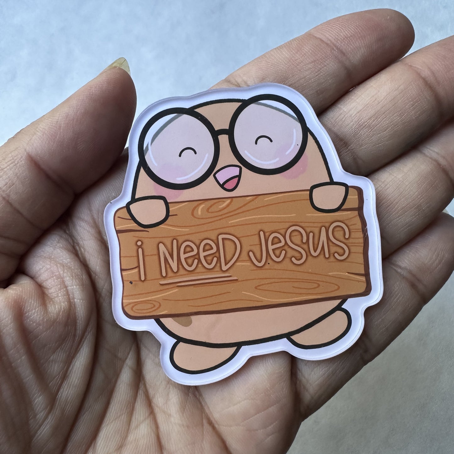 I Need Jesus Wood Sign (acrylic magnet)