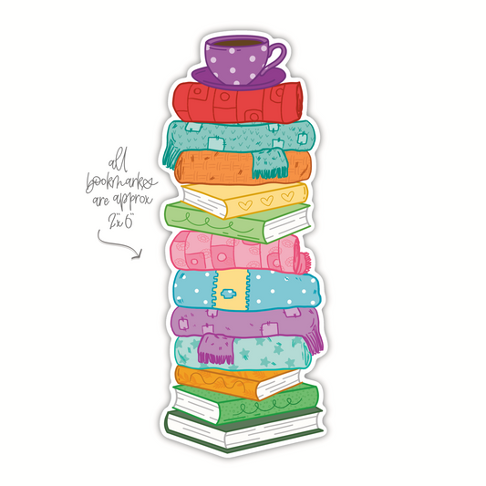 Cozy Book Stack Bookmark