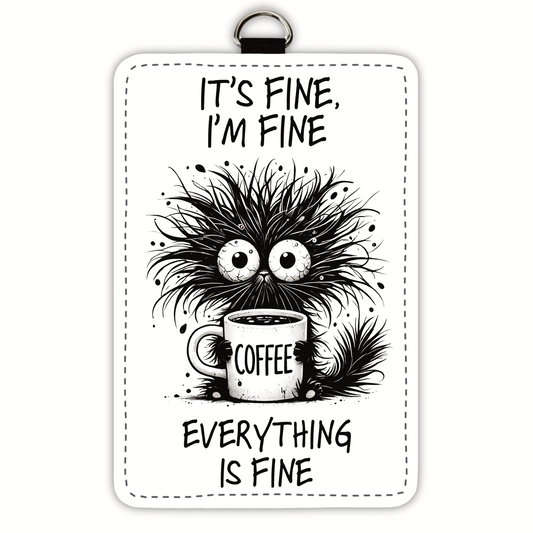 It's Fine Kitty (badge holder)