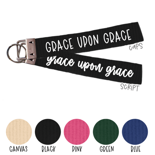 Grace Upon Grace (cotton keychain)
