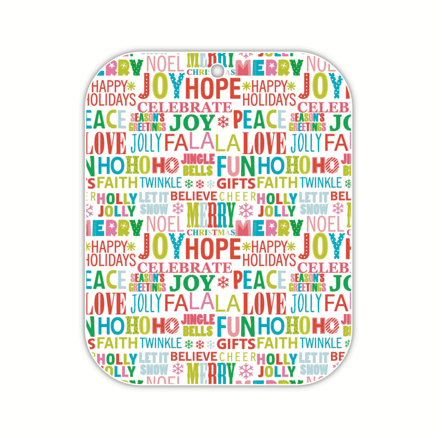 Christmas Words RED (tag)