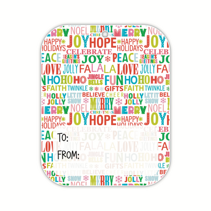 Christmas Words RED (tag)