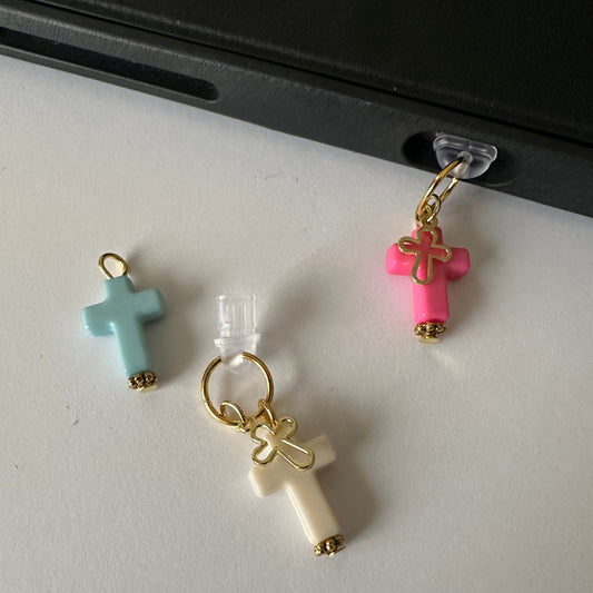 Colorful Cross (dust plug charm)