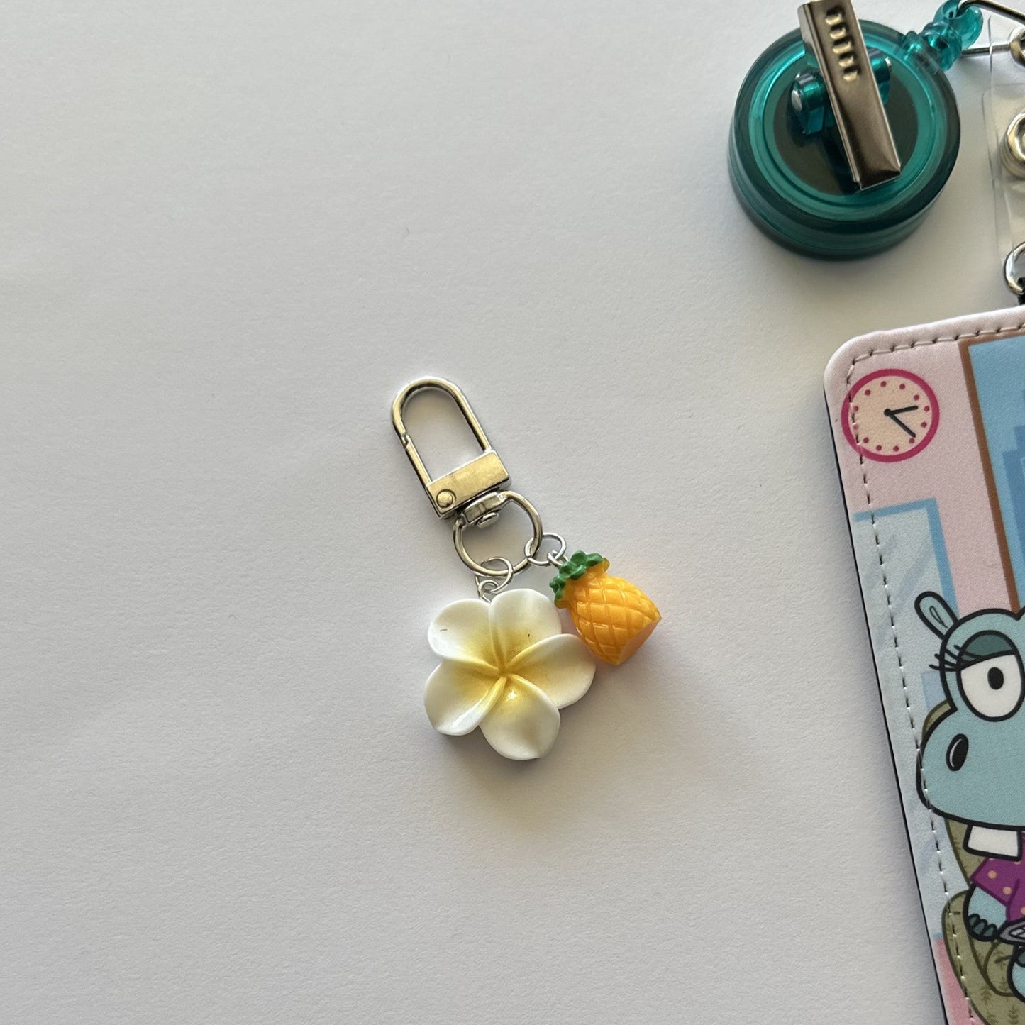 Plumeria & Pineapple (badge charm)