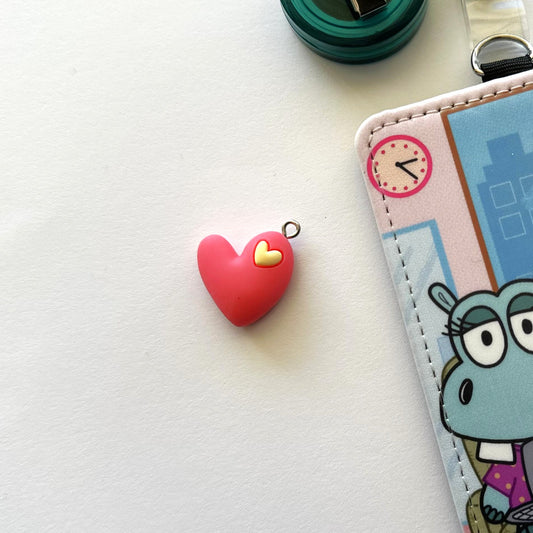 Pink Heart (badge charm)