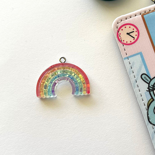 Glitter Rainbow (badge charm)