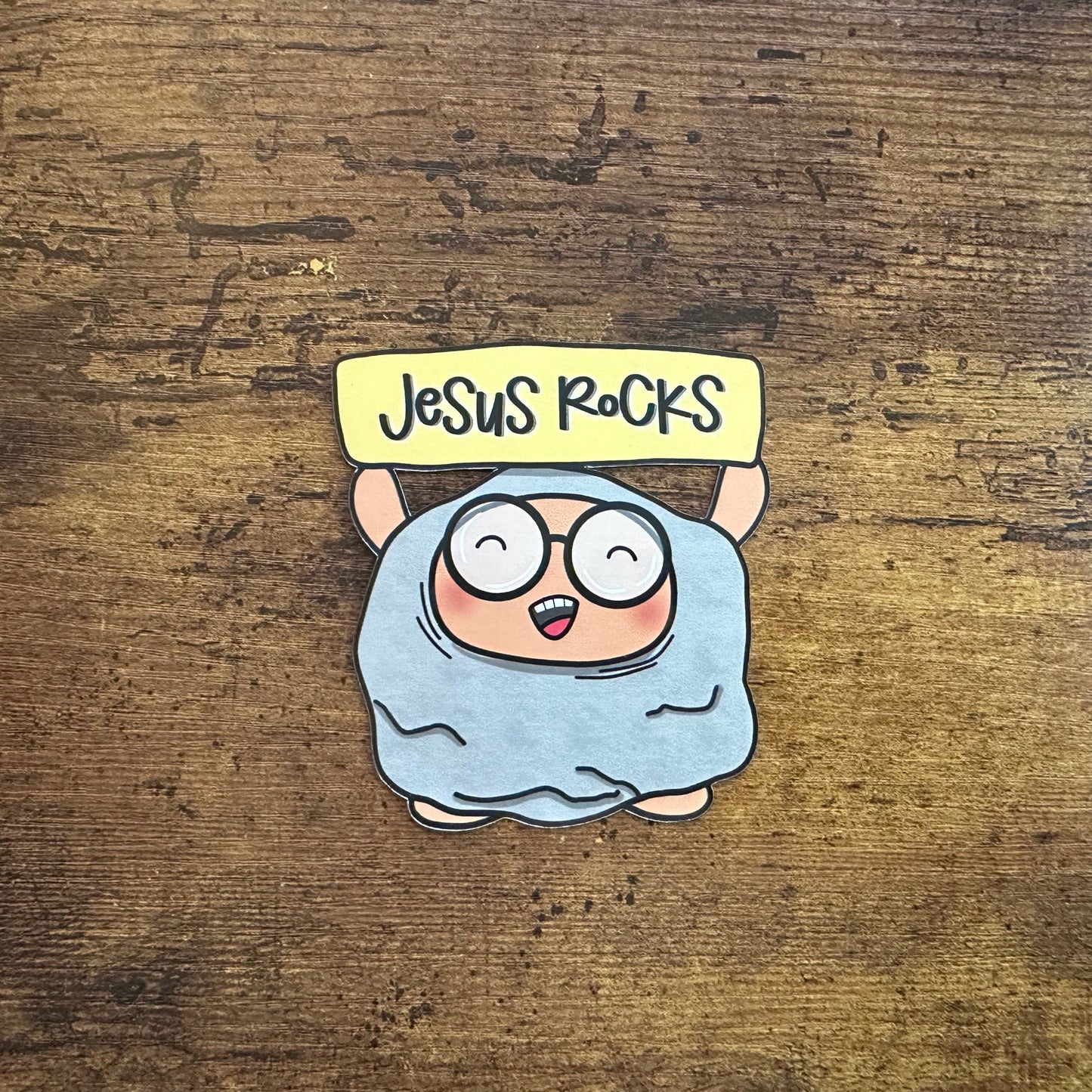 Jesus Rocks! (decorative magnet)