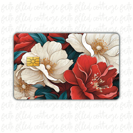 Red & White Peony