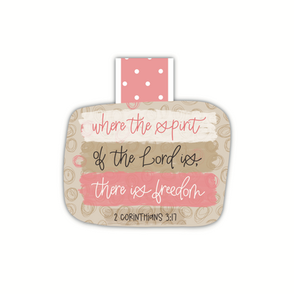Where The Spirit Of The Lord Is (Magnetic Bookmark)