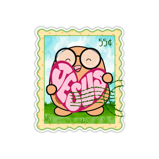 Jesus Heart Stamp Sticker