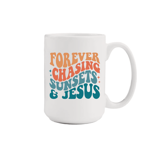 Forever Chasing Sunsets & Jesus  (Mug)