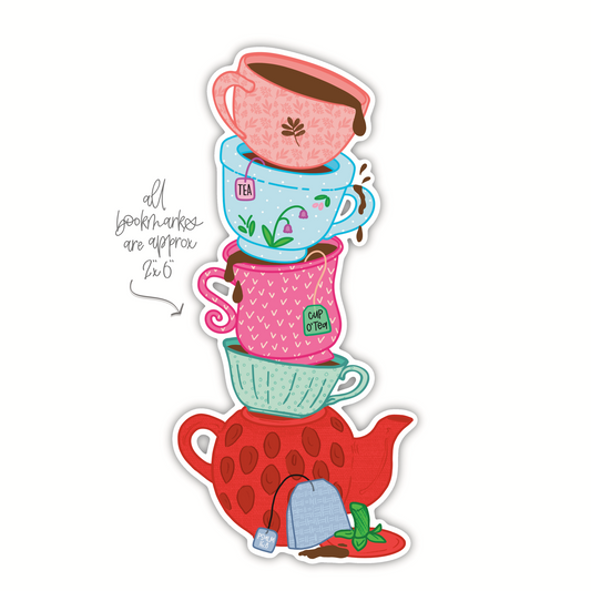 Tea Cup Stack Bookmark